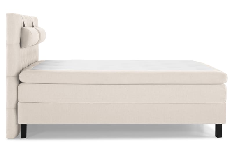Lucky Komplet Sengepakke 180x200 Polyeter Diamant Sengegavl - Nakkepude Stor Beige - Møbler - Senge - Komplet sengepakke