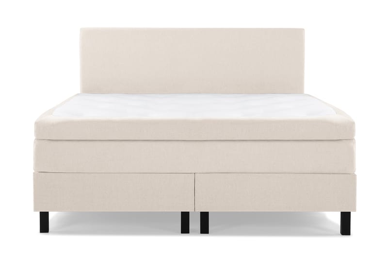 Lucky Komplet Sengepakke Kontinental 160x200 cm Polyetherskum Glat gavl - Beige - Møbler - Senge - Komplet sengepakke