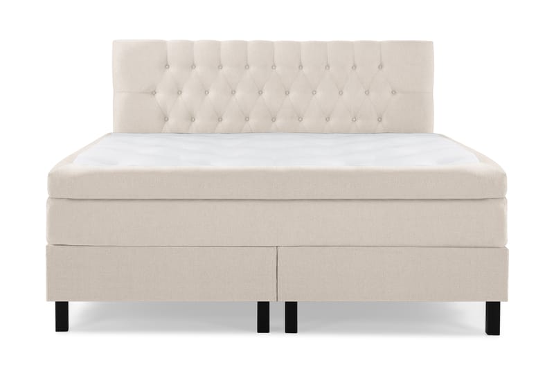 Lucky Komplet Sengepakke Kontinentalseng med Sengegavl 180x200 cm - Beige - Møbler - Senge - Komplet sengepakke