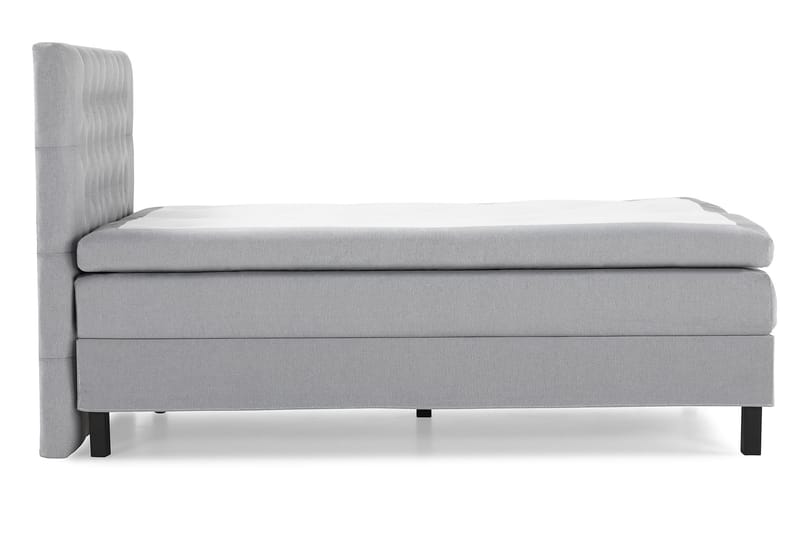 Lucky Komplet Sengepakke Polyetherskum Diamant Sengegavl 140x200 cm - Grå - Møbler - Senge - Komplet sengepakke