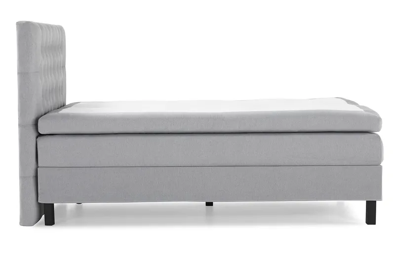 Lucky Komplet Sengepakke Polyetherskum Diamant Sengegavl 140x200 cm - Grå - Møbler - Senge - Kontinentalsenge