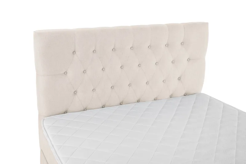Lucky Komplet Sengesæt 120x200 cm Skummadras Diamant Gavl - Beige - Møbler - Senge - Kontinentalsenge