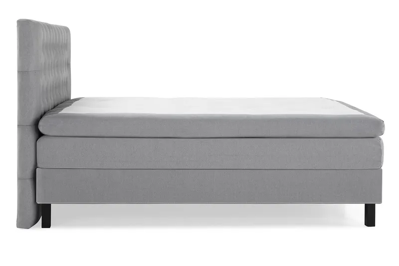 Lucky Komplet Sengesæt 160x200 cm med Sengegavl Fast - Grå - Møbler - Senge - Kontinentalsenge