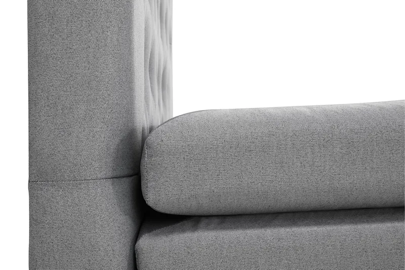 Lucky Komplet Sengesæt 180x200 cm Kontinentalseng med Sengegavl - Grå - Møbler - Senge - Kontinentalsenge