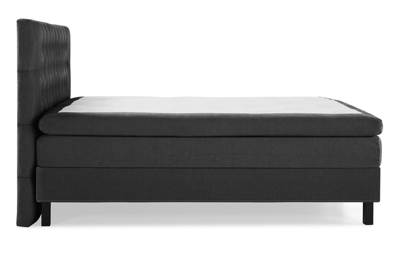 Lucky Komplet Sengesæt 180x200 cm Polyether Diamant Sengegavl - Sort / Mørkegrå - Møbler - Senge - Kontinentalsenge