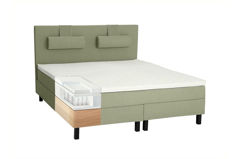 Lucky Kontinentalseng 120x200 Latex - Grøn - Møbler - Senge - Kontinentalsenge