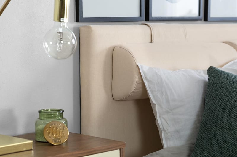 Lucky Kontinentalseng 120x200 Latexmadras - Beige - Møbler - Senge - Komplet sengepakke