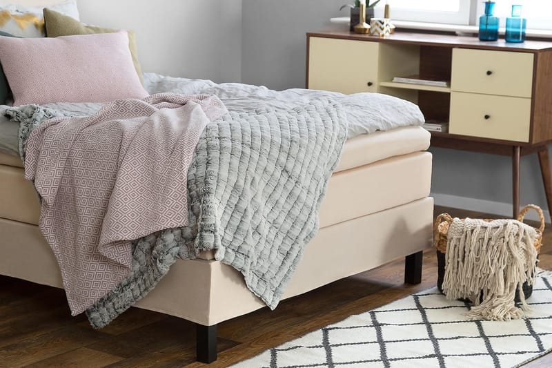 Lucky Kontinentalseng 120x200 Latexmadras - Beige - Møbler - Senge - Komplet sengepakke