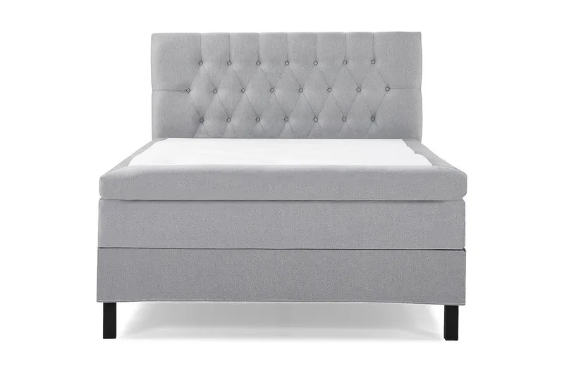 Lucky Kontinentalseng 120x200 polyester - Mellangrå - Møbler - Senge - Kontinentalsenge