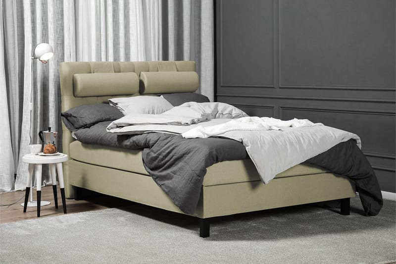 Lucky Kontinentalseng 140x200 Latexmadras - grøn - Møbler - Senge - Komplet sengepakke