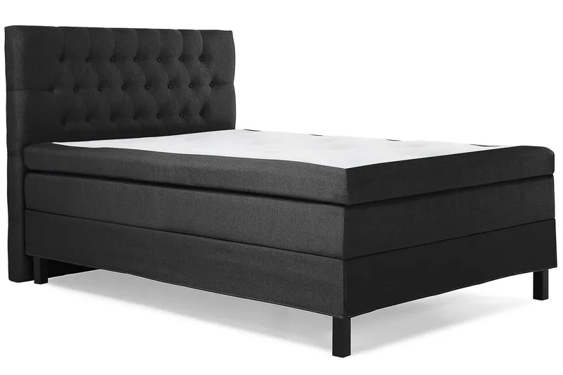 Lucky Kontinentalseng 140x200 Latexmadras - Sort/Grå - Møbler - Senge - Kontinentalsenge