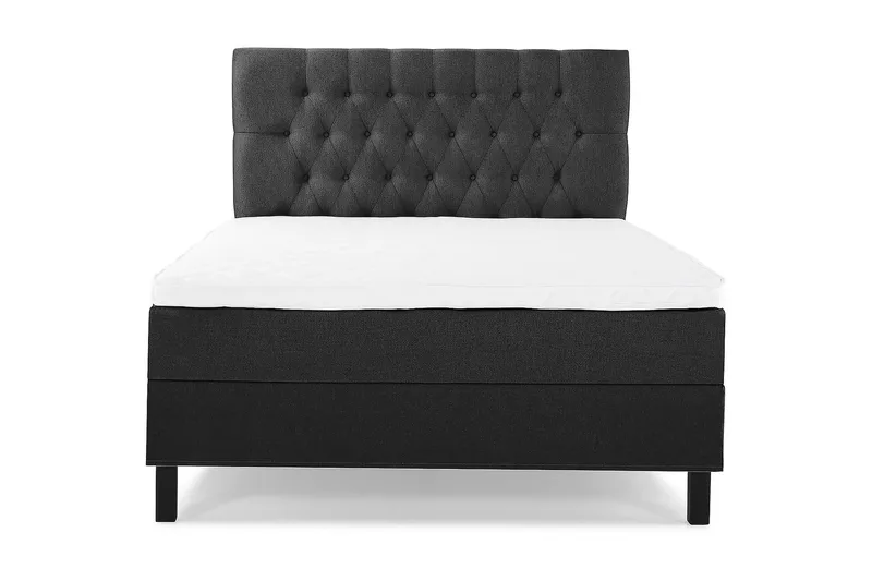 Lucky Kontinentalseng 140x200 Skum - Sort/Grå - Møbler - Senge - Kontinentalsenge