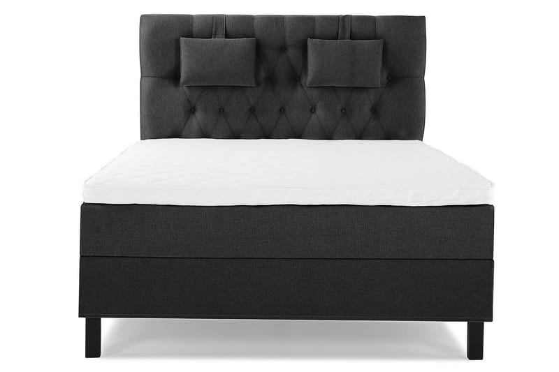 Lucky Kontinentalseng 140x200 Skum - Sort/Grå - Møbler - Senge - Kontinentalsenge
