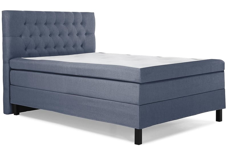 Lucky Kontinentalseng 140x200 polyester - Mørkeblå - Komplet sengepakke - Kontinentalsenge - Dobbeltsenge