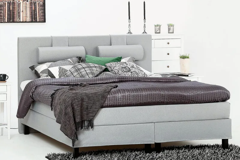 Lucky Kontinentalseng 150x200 Skum - Mellangrå - Møbler - Senge - Kontinentalsenge