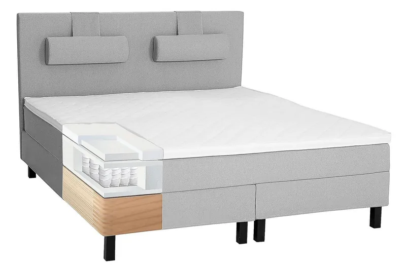 Lucky Kontinentalseng 150x200 Skum - Mellangrå - Møbler - Senge - Kontinentalsenge