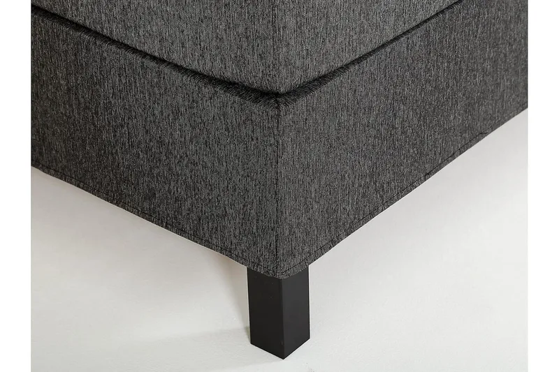 Lucky Kontinentalseng 150x200 Skum - Sort/Grå - Møbler - Senge - Kontinentalsenge