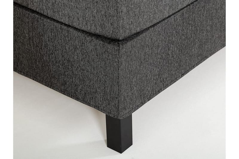 Lucky Kontinentalseng 150x200 Skum - Sort/Grå - Møbler - Senge - Komplet sengepakke