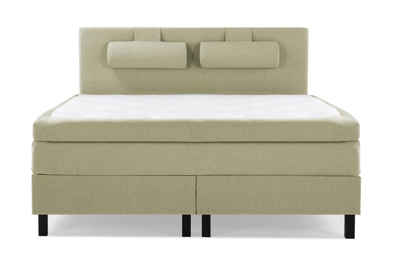 Lucky Kontinentalseng 150x200 polyester - grøn - Møbler - Senge - Komplet sengepakke