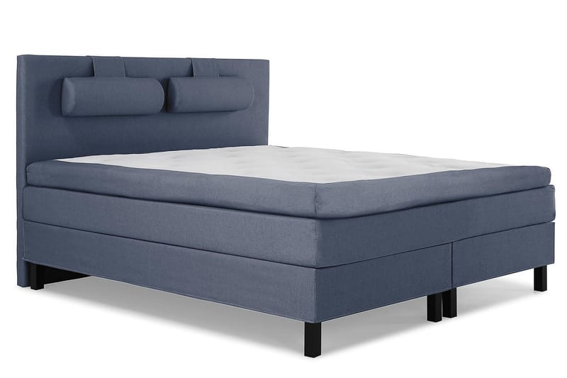 Lucky Kontinentalseng 150x200 polyester - Mørkeblå - Komplet sengepakke - Kontinentalsenge