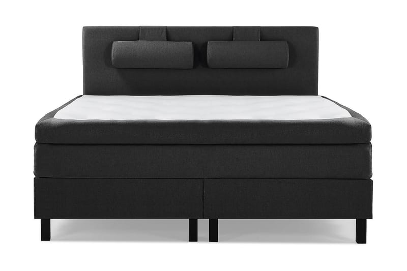 Lucky Kontinentalseng 150x200 Polyester - Sort/Grå - Møbler - Senge - Komplet sengepakke