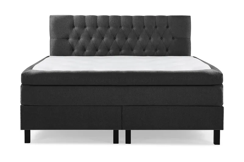 Lucky Kontinentalseng 160x200 Latexmadras - Sort/Grå - Møbler - Senge - Kontinentalsenge