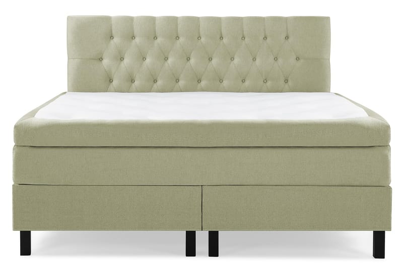 Lucky Kontinentalseng 160x200 polyester - grøn - Møbler - Senge - Komplet sengepakke