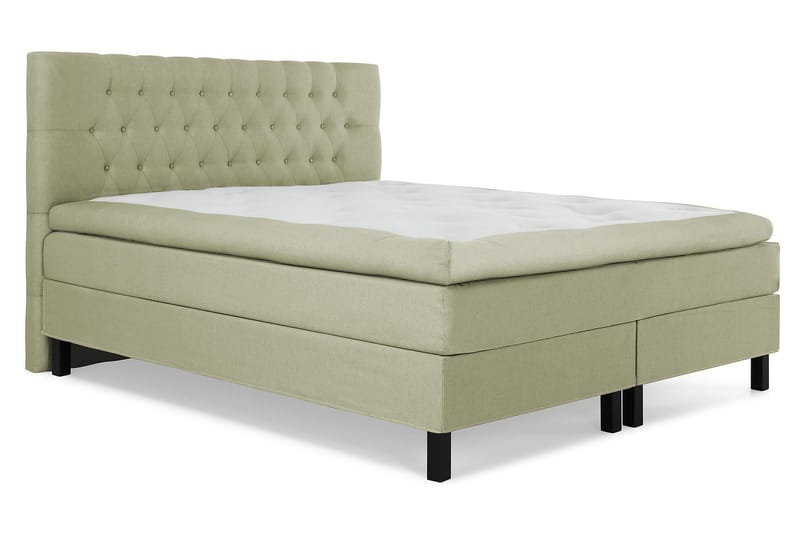 Lucky Kontinentalseng 160x200 polyester - grøn - Møbler - Senge - Komplet sengepakke