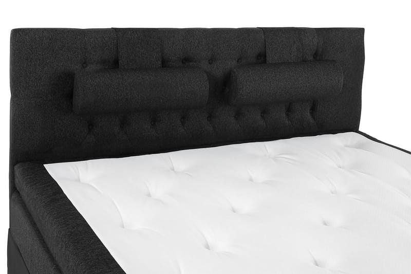 Lucky Kontinentalseng 160x200 polyester - Sort/Grå - Møbler - Senge - Komplet sengepakke