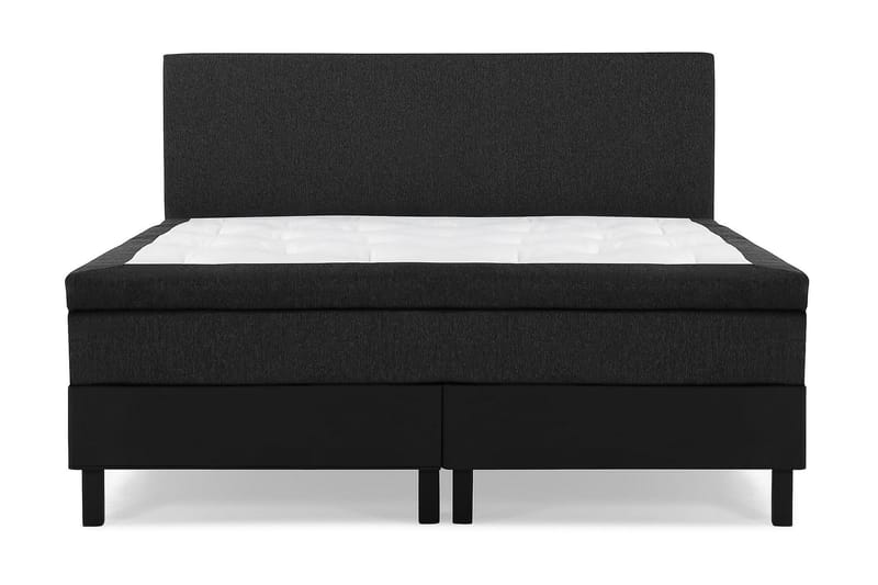Lucky Kontinentalseng 180x200 Latex - Sort/Grå/PU - Møbler - Senge - Komplet sengepakke