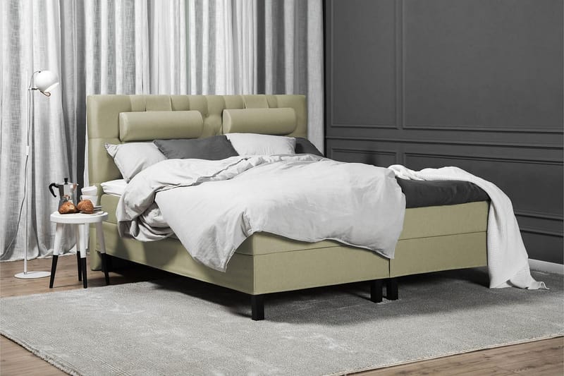 Lucky Kontinentalseng 180x200 Latexmadras - grøn - Møbler - Senge - Komplet sengepakke
