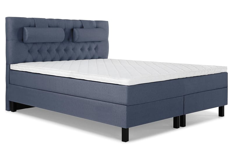 Lucky Kontinentalseng 180x200 Skum - Mørkeblå - Komplet sengepakke - Kontinentalsenge - Dobbeltsenge