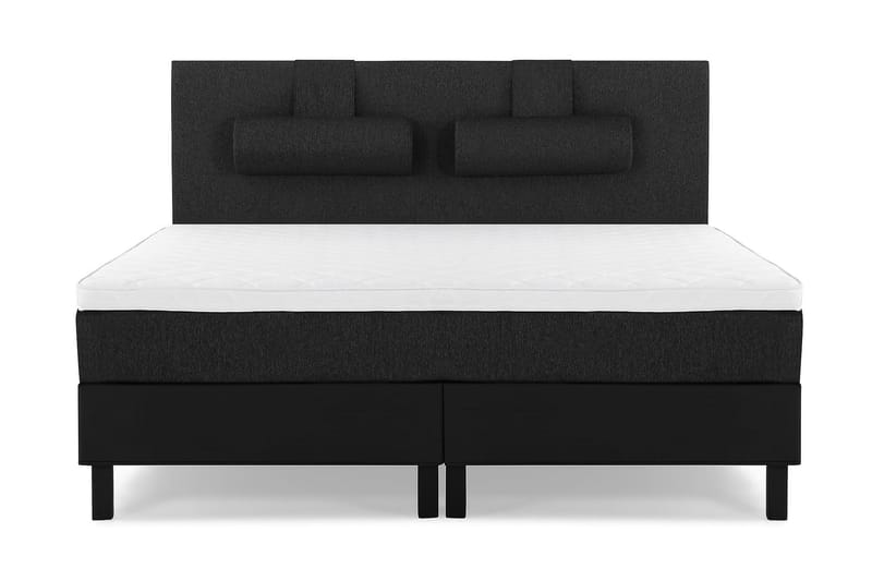 Lucky Kontinentalseng 180x200 Skum - Sort/Grå/PU - Møbler - Senge - Komplet sengepakke