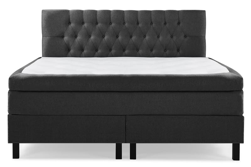 Lucky Kontinentalseng 180x200 polyester - Sort/Grå - Møbler - Senge - Komplet sengepakke