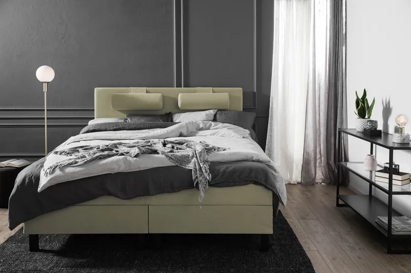 Lucky sengepakke 150x200 skumkerne glat Gavl - grøn - Møbler - Senge - Kontinentalsenge