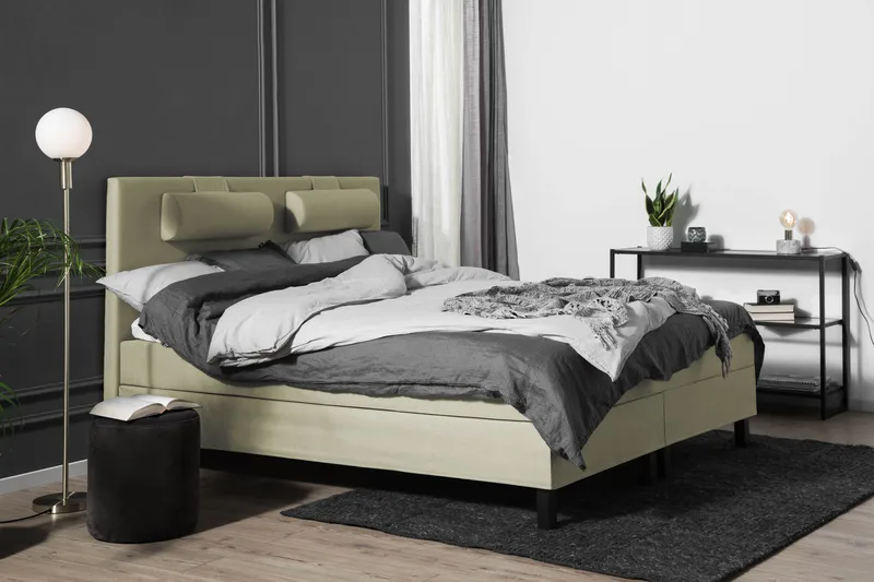 Lucky sengepakke 150x200 skumkerne glat Gavl - grøn - Møbler - Senge - Kontinentalsenge