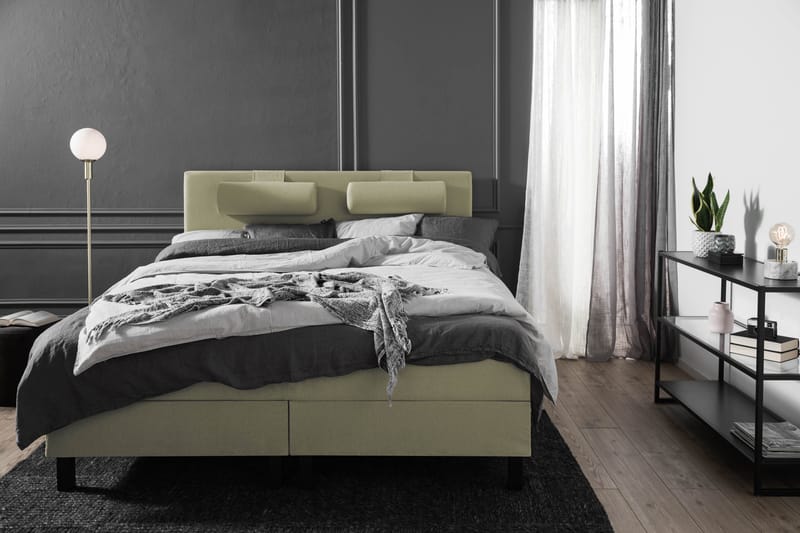 Lucky sengepakke 150x200 skumkerne glat Gavl - grøn - Møbler - Senge - Kontinentalsenge