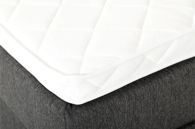 Lucky sengepakke 150x200 skumkerne glat Gavl - Sort/Grå - Møbler - Senge - Kontinentalsenge