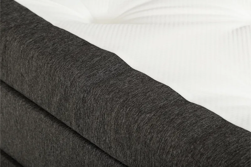 Lucky sengepakke 150x200 skumkerne glat Gavl - Sort/Grå - Møbler - Senge - Kontinentalsenge