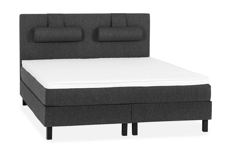 Lucky sengepakke 150x200 skumkerne glat Gavl - Sort/Grå - Møbler - Senge - Kontinentalsenge