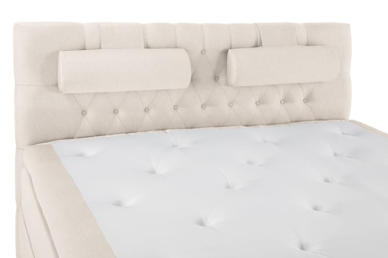 Lucky sengepakke 180x200 Memorymadras Diamant Sengegavl - Beige - Møbler - Senge - Komplet sengepakke