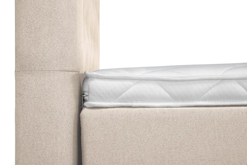 Lucky sengepakke 180x200 Skum Diamant Sengegavl - Beige - Møbler - Senge - Kontinentalsenge