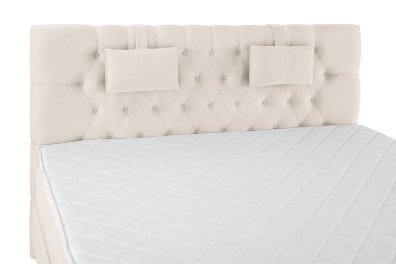 Lucky sengepakke 180x200 Skum Diamant Sengegavl - Beige - Møbler - Senge - Komplet sengepakke