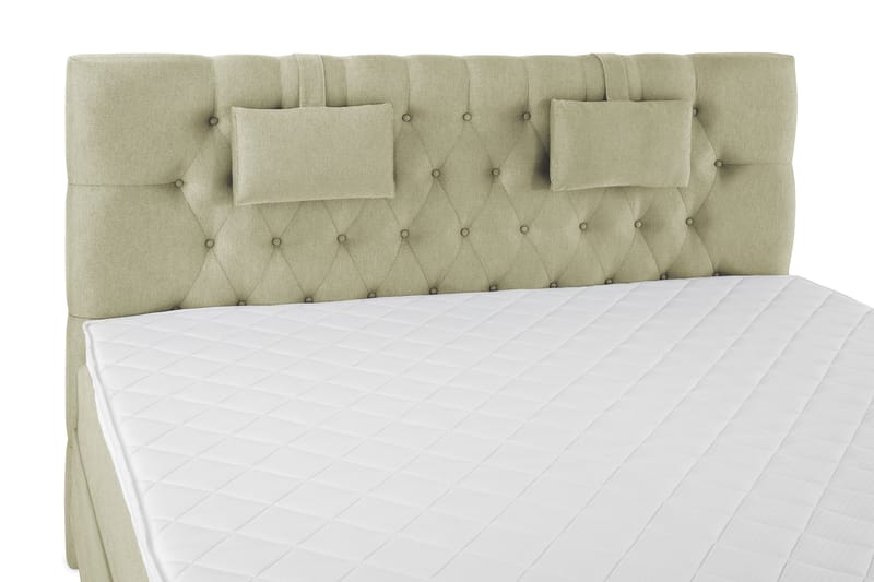 Lucky sengepakke 180x200 Skum Diamant Sengegavl - grøn - Møbler - Senge - Komplet sengepakke
