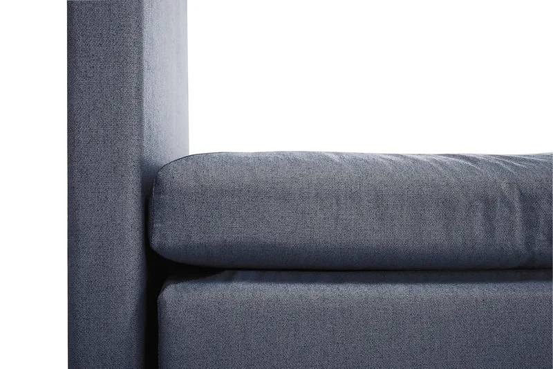 Lucky sengepakke 180x200 polyester glat Sengegavl - Mørkeblå - Møbler - Senge - Kontinentalsenge