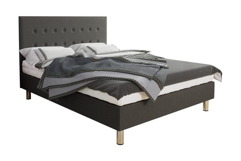 Lux Kontinentalseng 80x204 cm - Grå - Møbler - Senge - Enkeltsenge