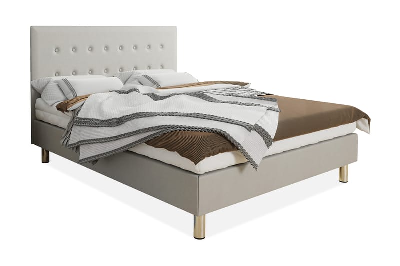 Lux Kontinentalseng 90x204 cm - Beige - Møbler - Senge - Kontinentalsenge