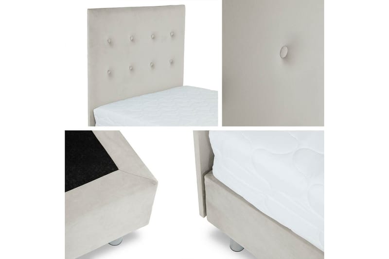 Lux Kontinentalseng 90x204 cm - Lyserød - Møbler - Senge - Kontinentalsenge