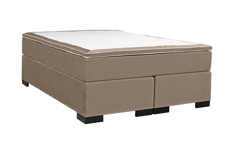 Malta kontinentalseng 160x200 cm - Beige / velour - Møbler - Senge - Kontinentalsenge