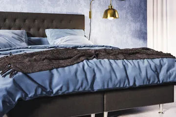 Meja Komplet Sengesæt Kontinentalseng 180x200 cm - Sort - Møbler - Senge - Kontinentalsenge